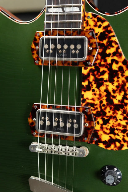 Frank Brothers Arcade Model Electric Guitar - Cadillac Green / Tortoise Shell with Hardshell Case - Used