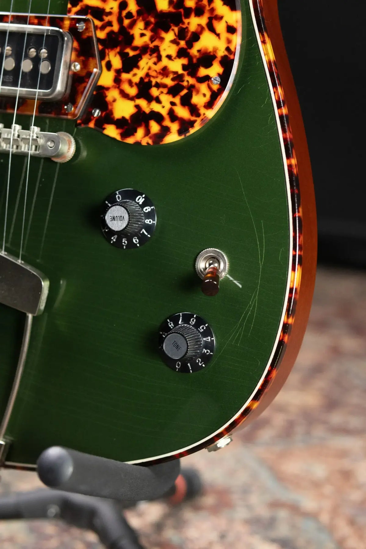 Frank Brothers Arcade Model Electric Guitar - Cadillac Green / Tortoise Shell with Hardshell Case - Used