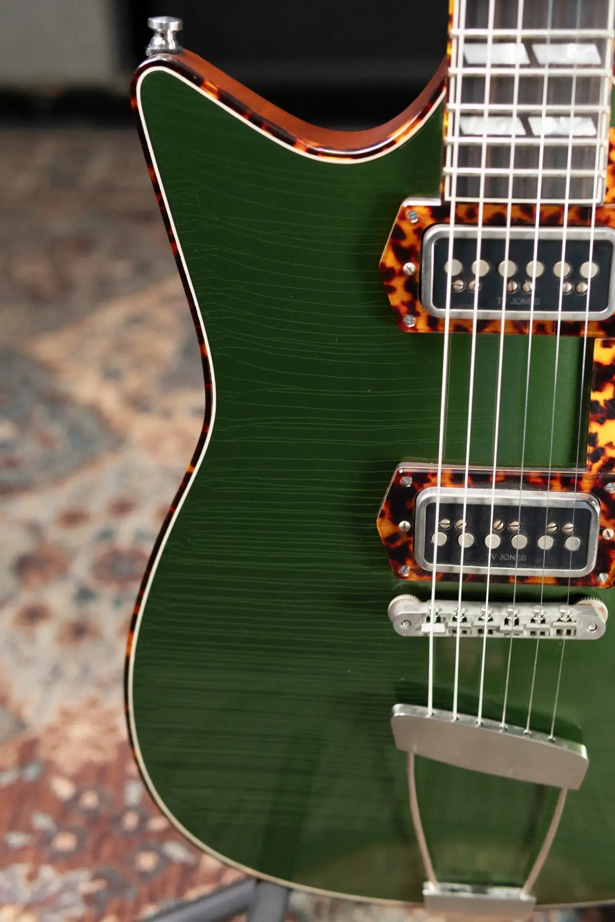 Frank Brothers Arcade Model Electric Guitar - Cadillac Green / Tortoise Shell with Hardshell Case - Used