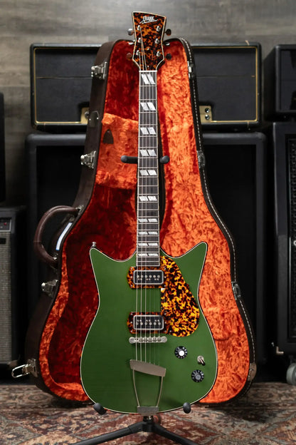 Frank Brothers Arcade Model Electric Guitar - Cadillac Green / Tortoise Shell with Hardshell Case - Used