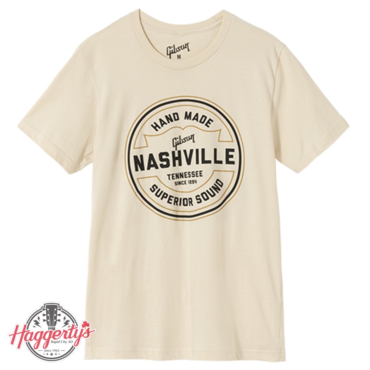 Gibson Handmade in Nashville Tee (Cream), Medium