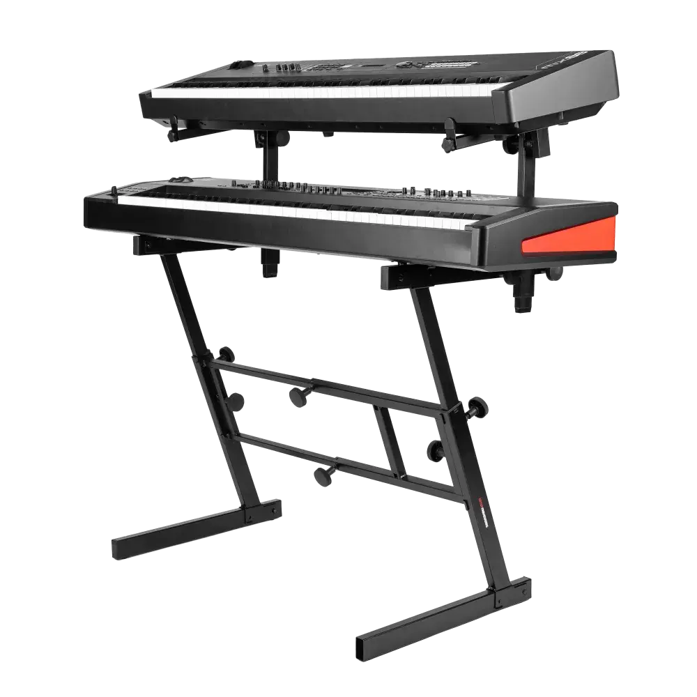 Gator Adjustable Z-Style Keyboard Stand with 2nd Tier Width and Height Adjustability