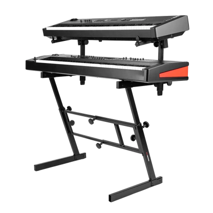 Gator Adjustable Z-Style Keyboard Stand with 2nd Tier Width and Height Adjustability
