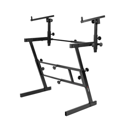 Gator Adjustable Z-Style Keyboard Stand with 2nd Tier Width and Height Adjustability