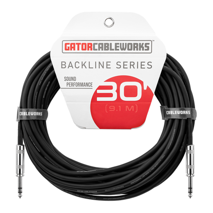 Gator Cableworks Backline Series Balanced TRS Cable - 30ft