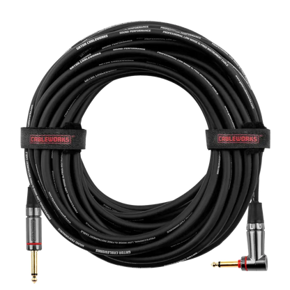 Gator Cableworks Headliner Series Instrument Cable - 10ft - Quiet Connect - Right Angle