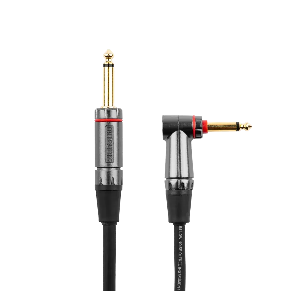 Gator Cableworks Headliner Series Instrument Cable - 10ft - Quiet Connect - Right Angle