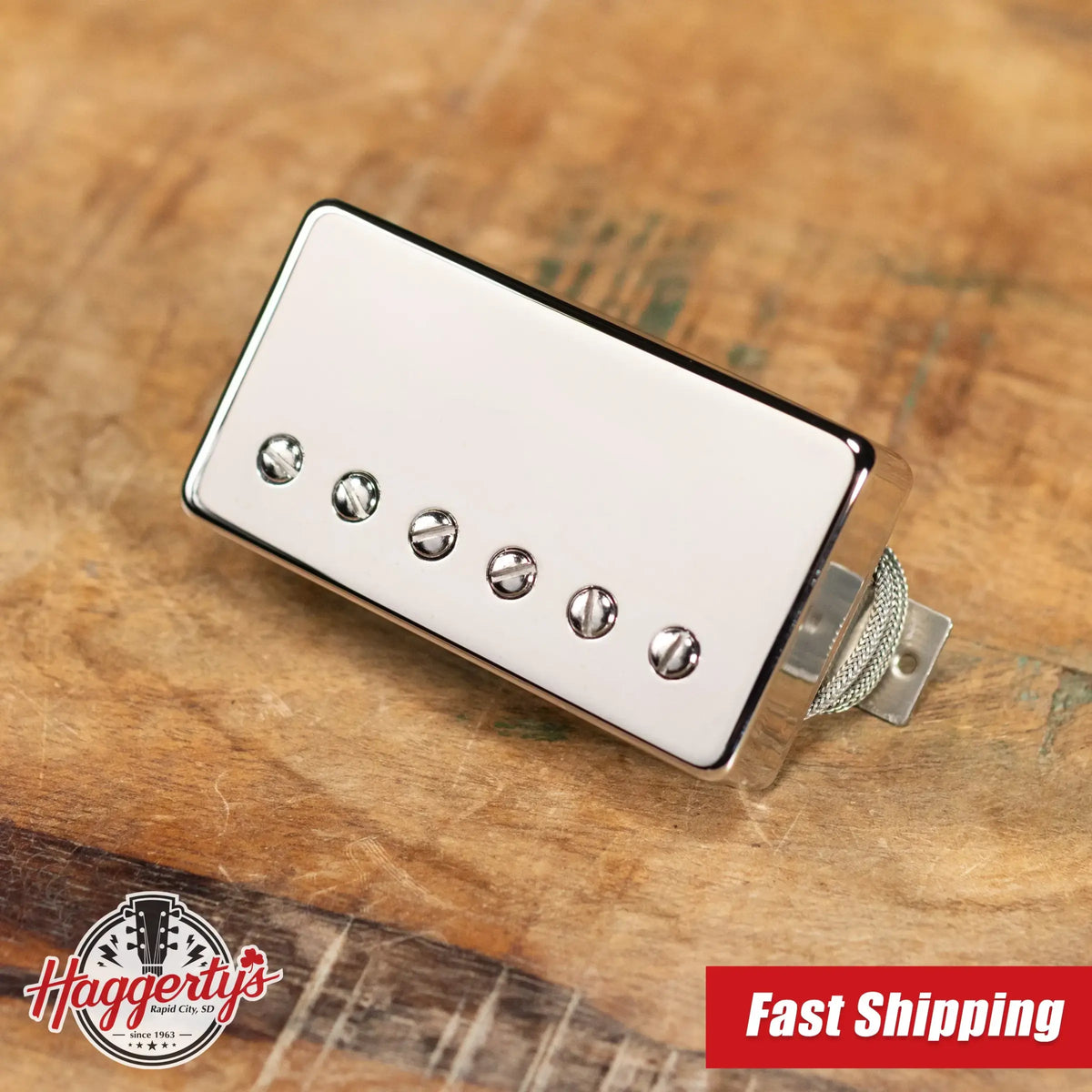 Gibson 57 Classic Plus Pickup (Double Black, Nickel Cover, 2-Conductor, Potted, 9k, Alnico 2)