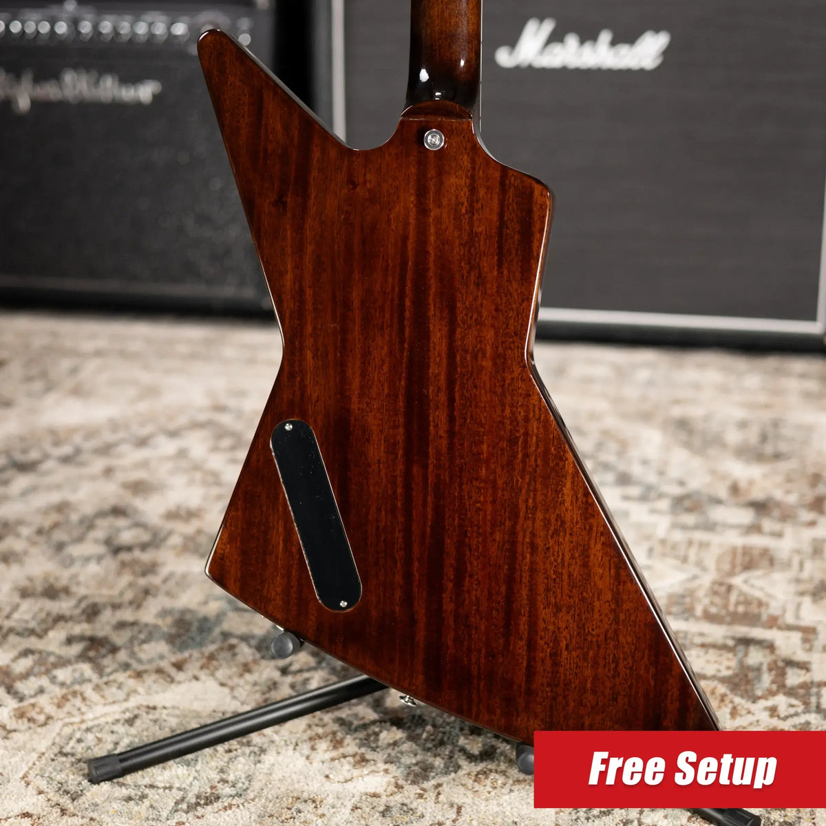 Gibson 70s Explorer Electric Guitar -  Dark Walnut with Hardshell Case
