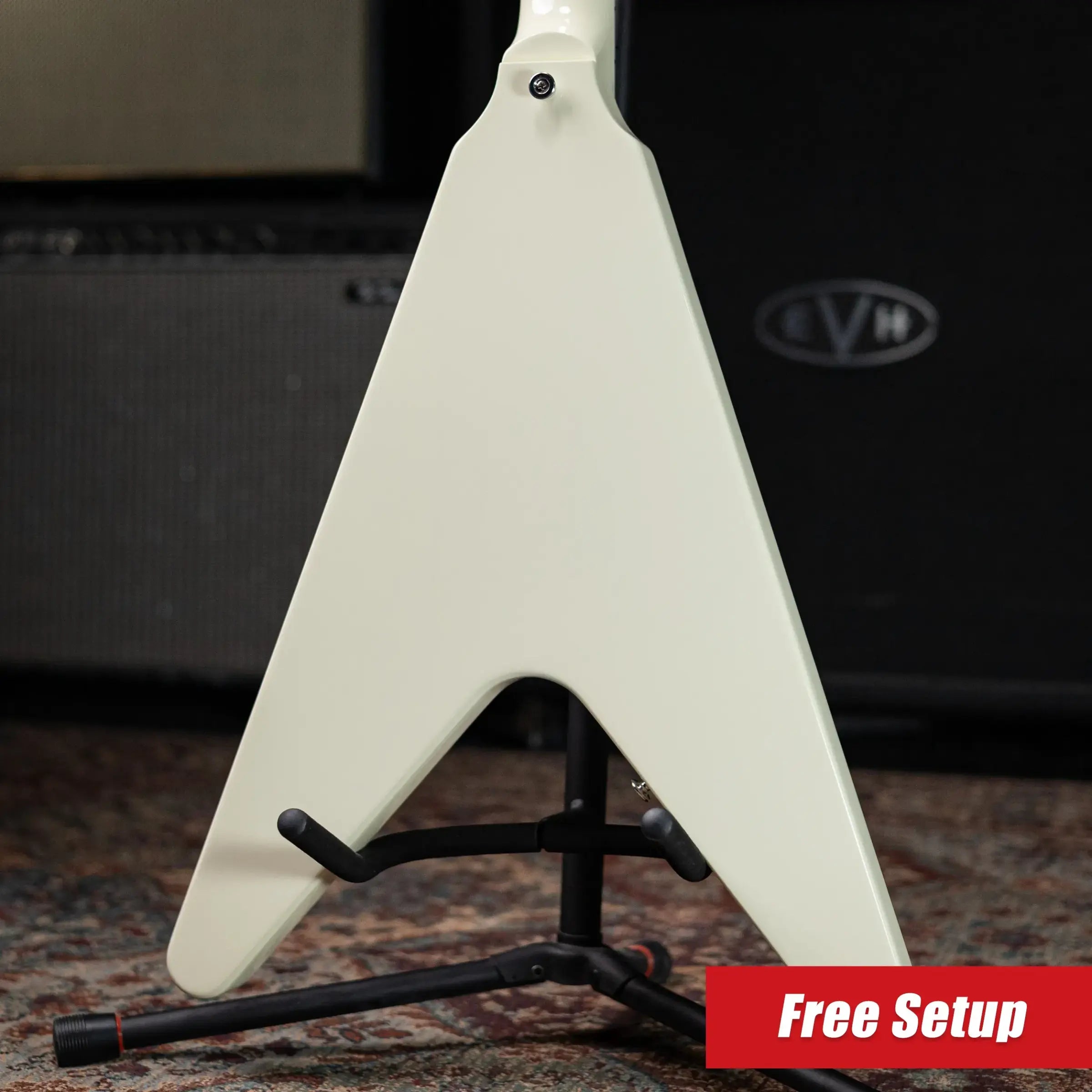 Gibson '70s Flying V Electric Guitar - Classic White with Hardshell Case