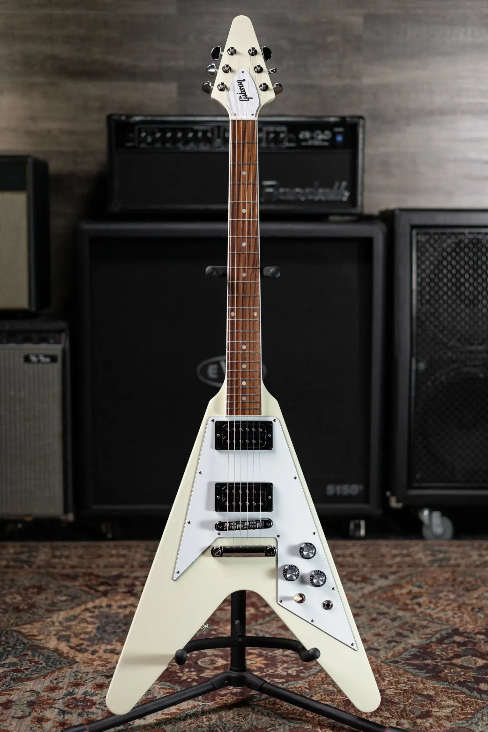 Gibson '70s Flying V Electric Guitar - Classic White with Hardshell Case