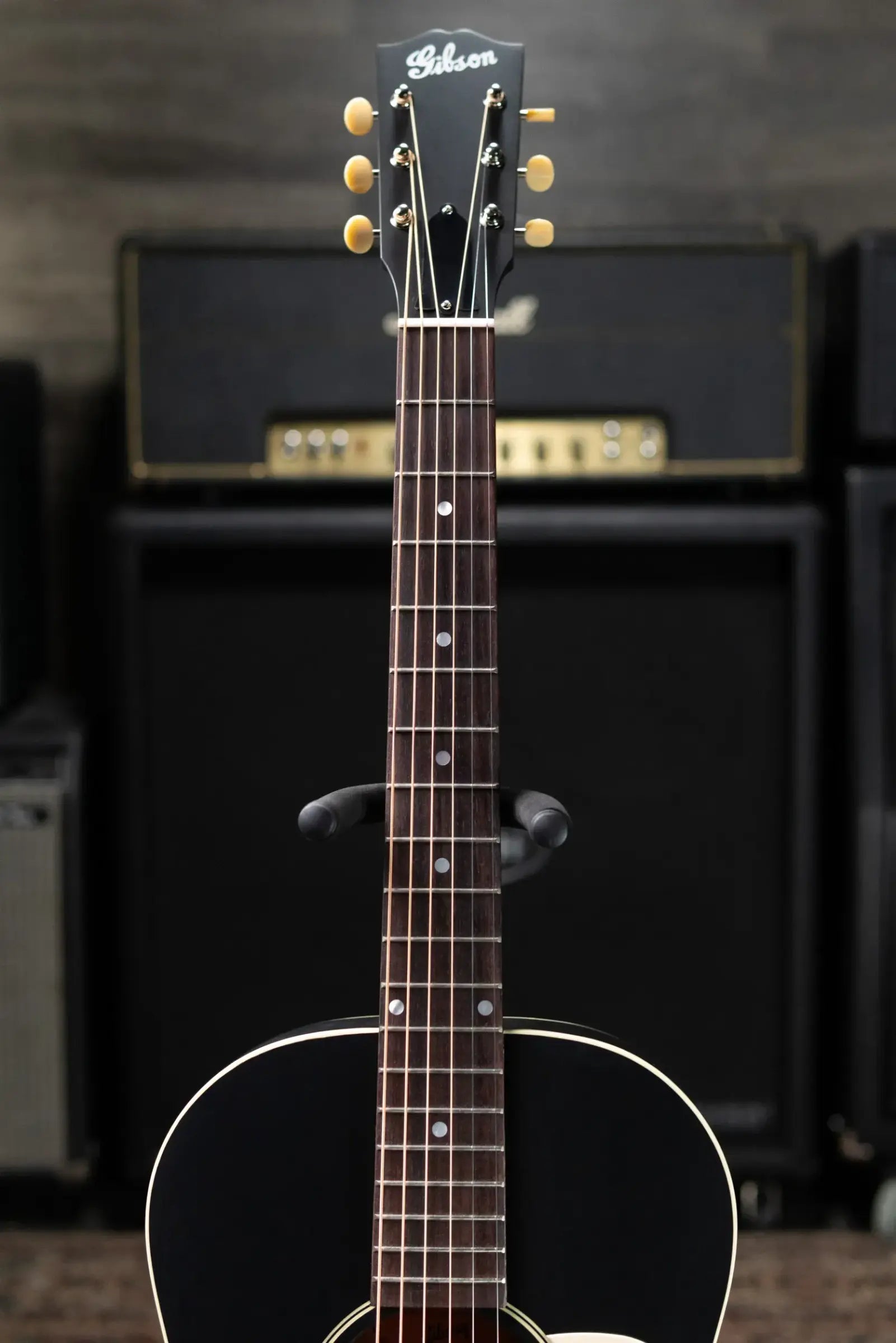 Gibson Century Collection L-00 12-Fret Acoustic Guitar - Ebony with Hardshell Case - B-Stock