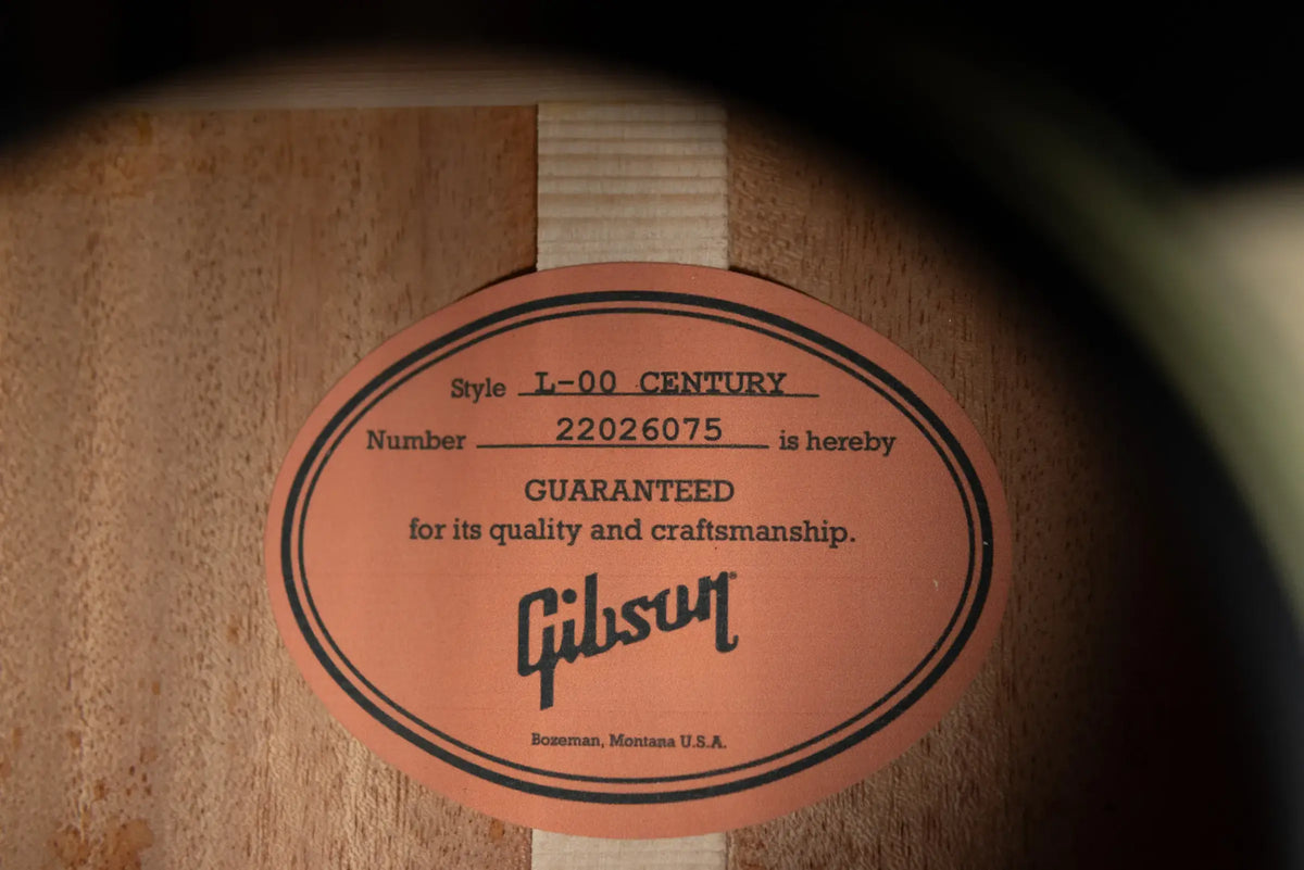Gibson Century Collection L-00 12-Fret Acoustic Guitar - Ebony with Hardshell Case - B-Stock