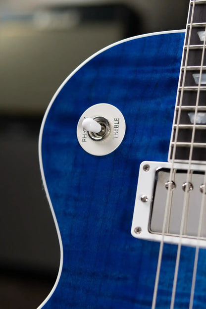 Gibson Custom Les Paul Standard Electric Guitar - Trans Blue with Hardshell Case