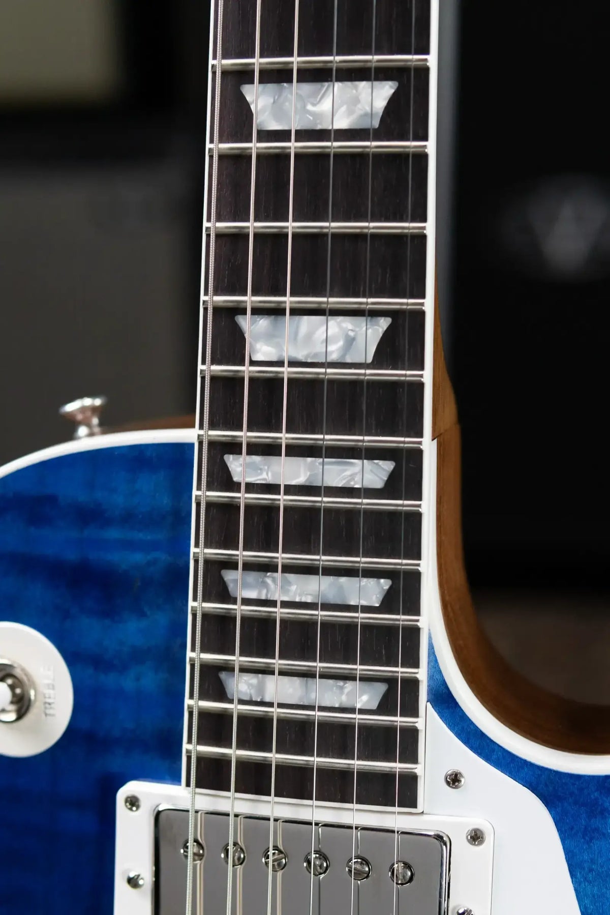 Gibson Custom Les Paul Standard Electric Guitar - Trans Blue with Hardshell Case