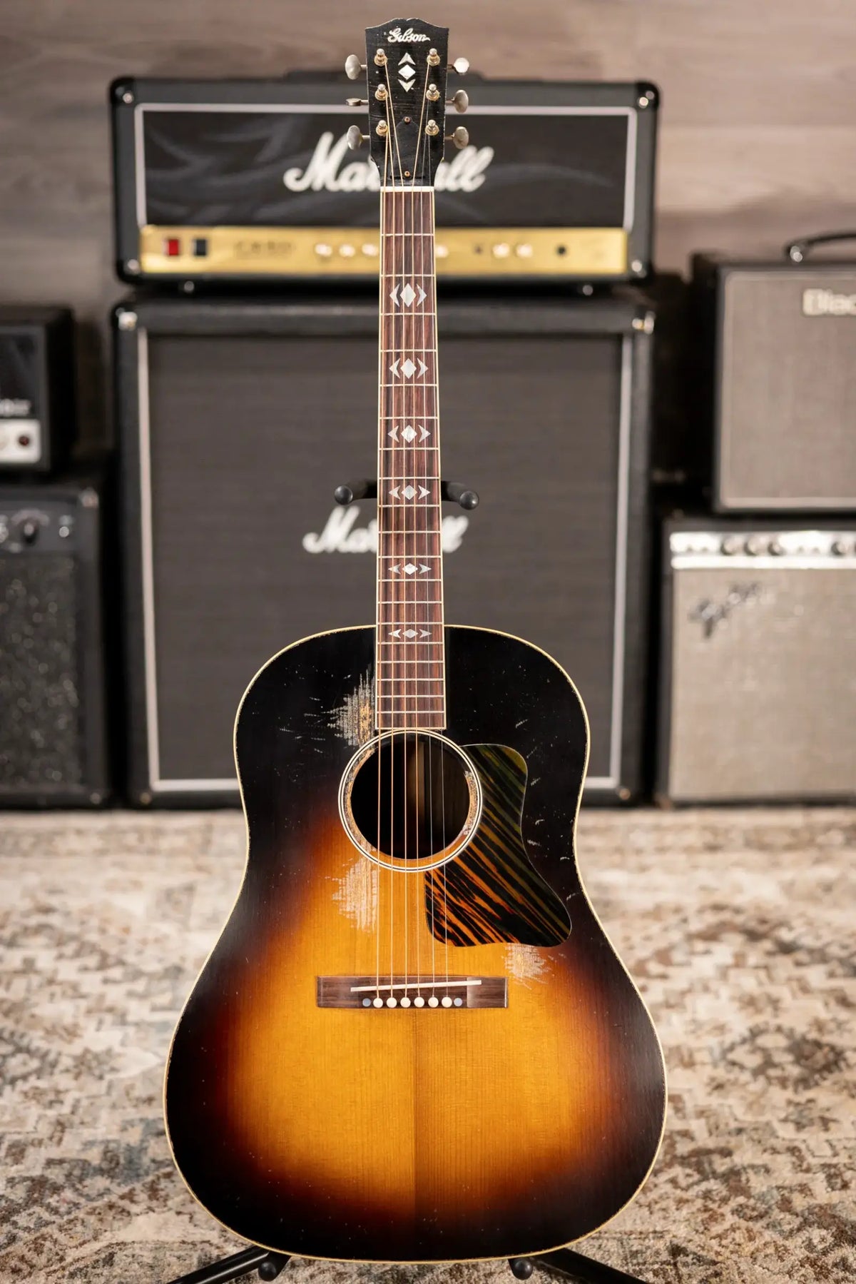 Gibson Custom Shop 1936 Advanced Jumbo Murphy Lab Heavy Aged Acoustic Guitar - Vintage Sunburst with Hardshell Case - Demo