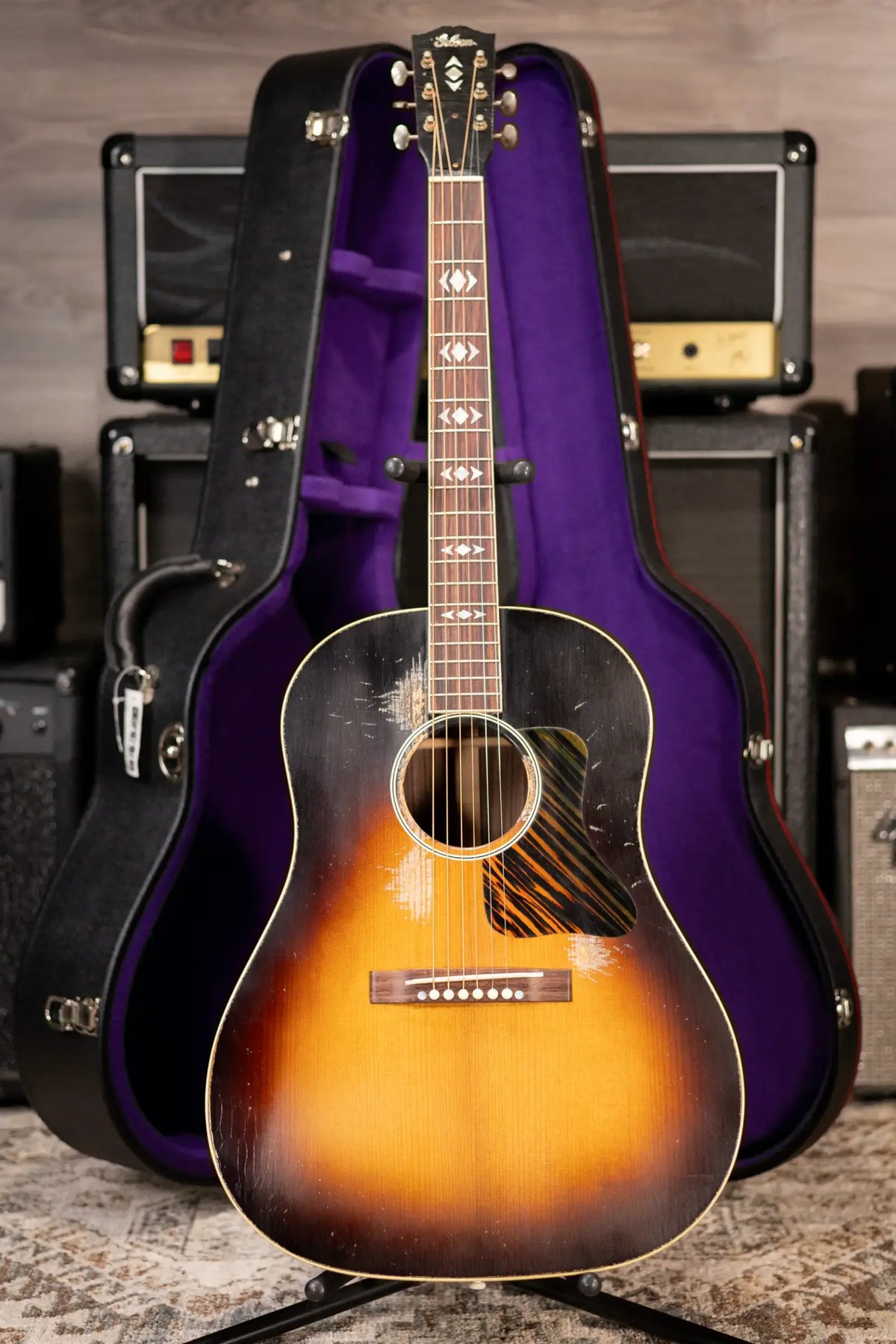 Gibson Custom Shop 1936 Advanced Jumbo Murphy Lab Heavy Aged Acoustic Guitar - Vintage Sunburst with Hardshell Case - Demo