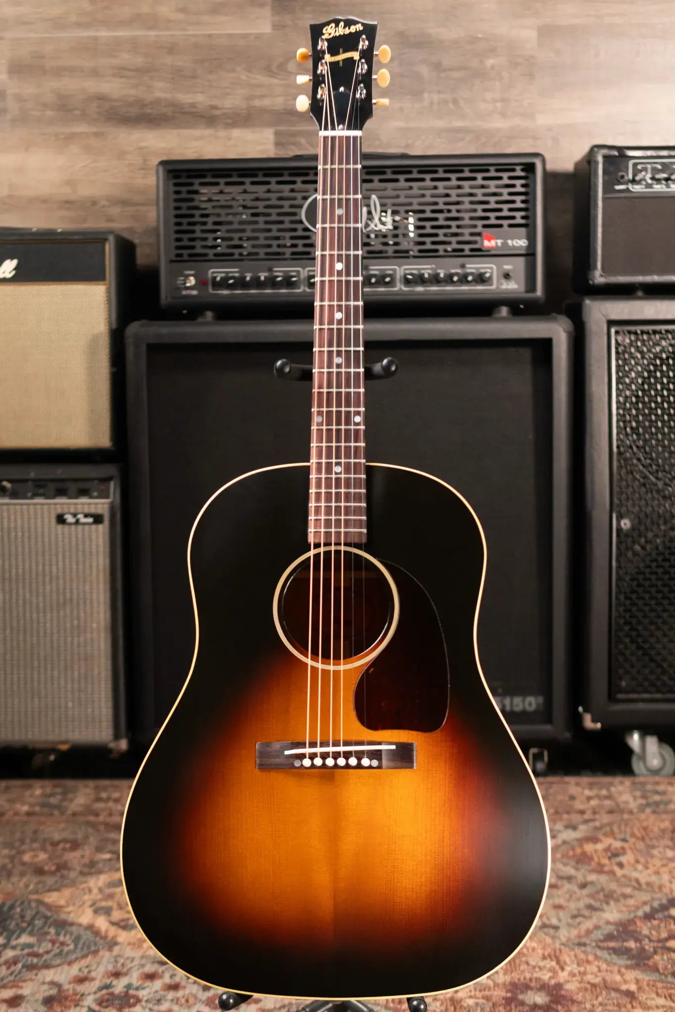 Gibson Custom Shop 1942 Banner J-45 Acoustic Guitar - Vintage Sunburst with Hardshell Case