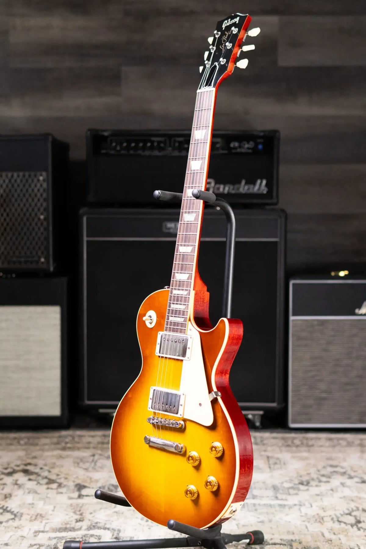 Gibson Custom Shop 1958 Les Paul Standard Reissue - VOS Iced Tea Burst with Brown/Pink Lifton Reissue 5-Latch Case - Used
