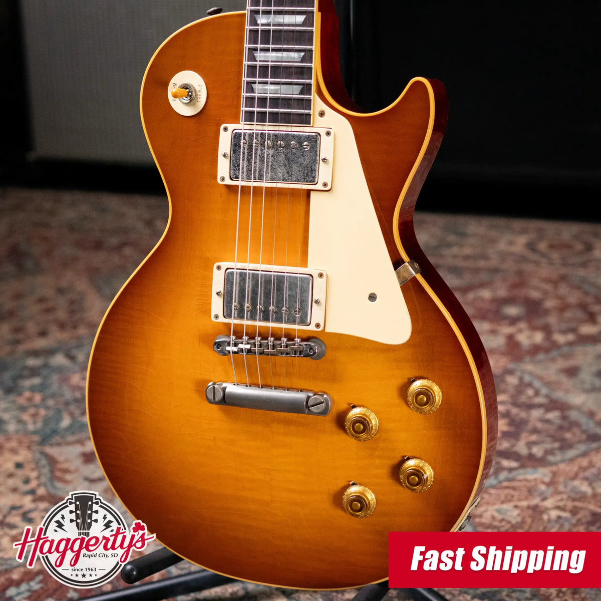 Gibson Custom Shop 1959 Les Paul Standard Murphy Lab Ultra Light Aged Electric Guitar - "AAA" Top Super-Light Mahogany - Sunburst with Hardshell Case - Demo