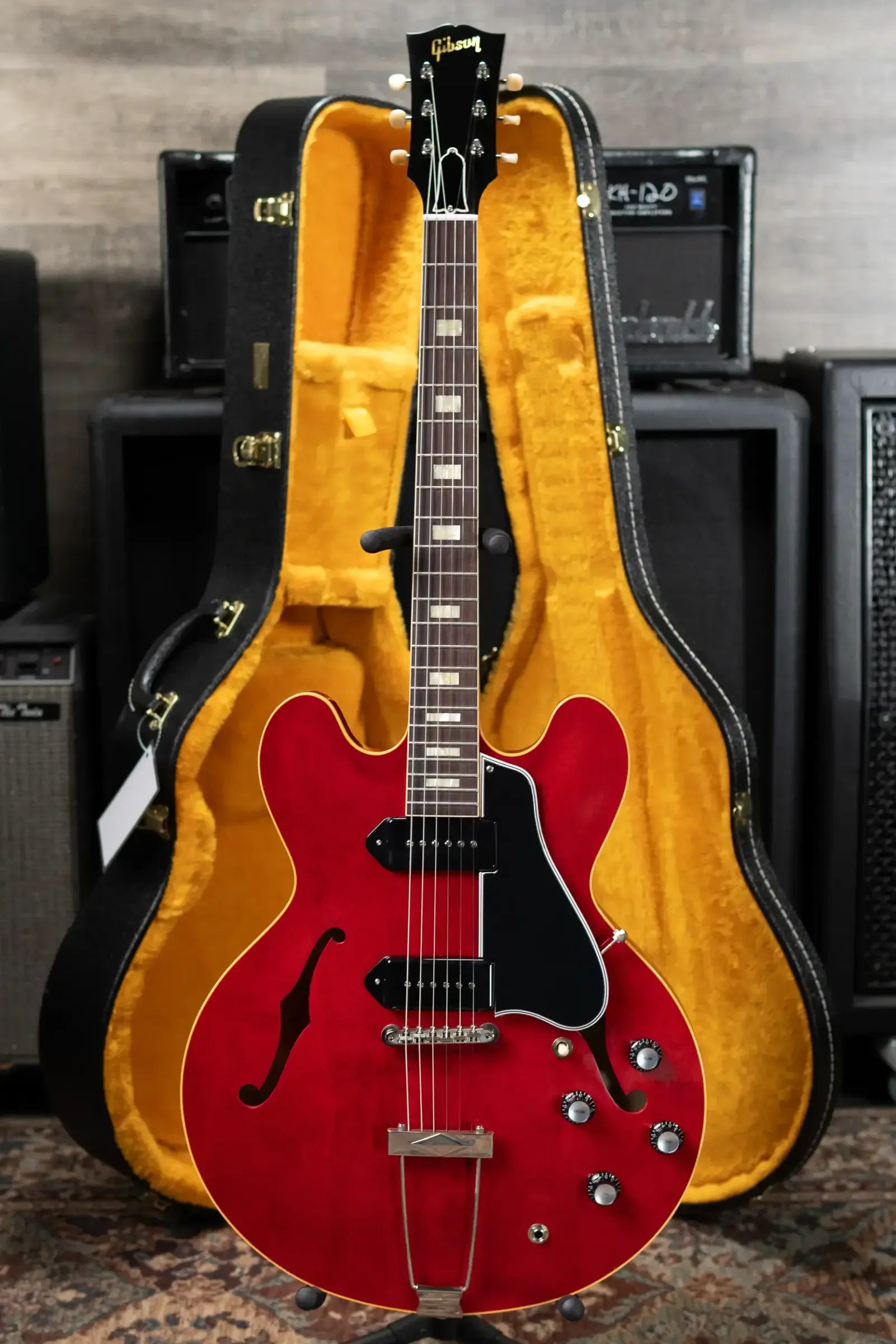 Gibson Custom Shop '62 ES-330 TD Reissue VOS Hollowbody Electric Guitar - Sixties Cherry with Hardshell Case