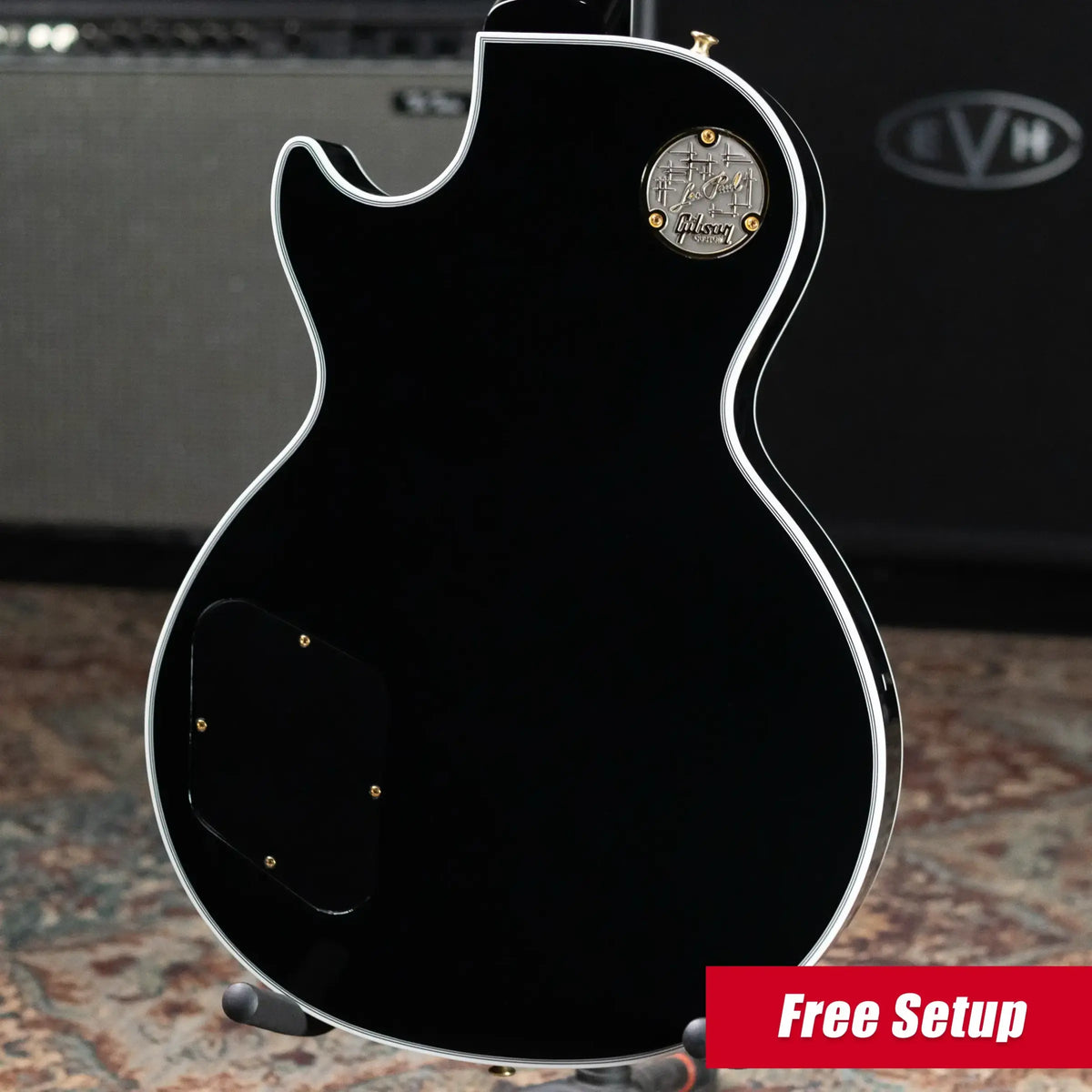 Gibson Custom Shop Les Paul Custom Electric Guitar - Gloss Ebony with Hardshell Case