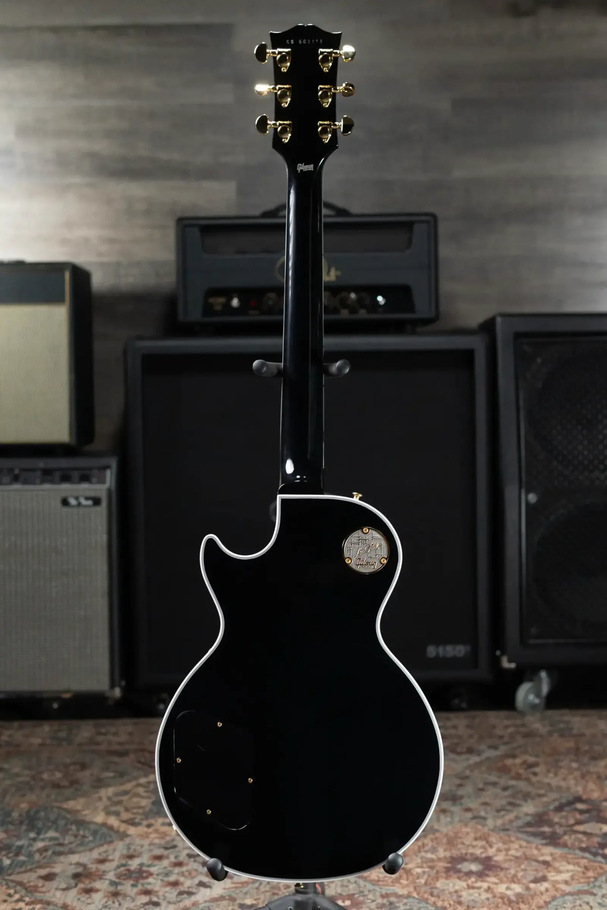 Gibson Custom Shop Les Paul Custom Electric Guitar - Gloss Ebony with Hardshell Case