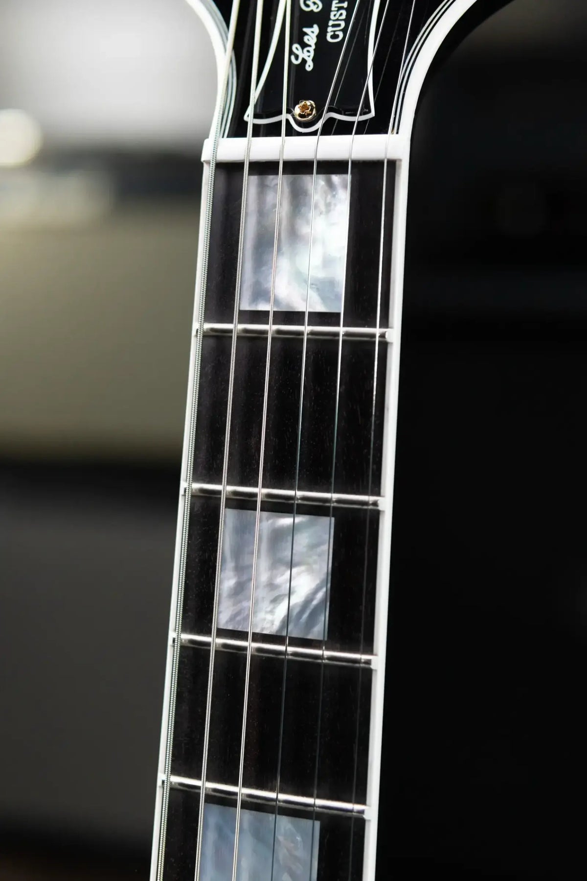 Gibson Custom Shop Les Paul Custom Electric Guitar - Gloss Ebony with Hardshell Case