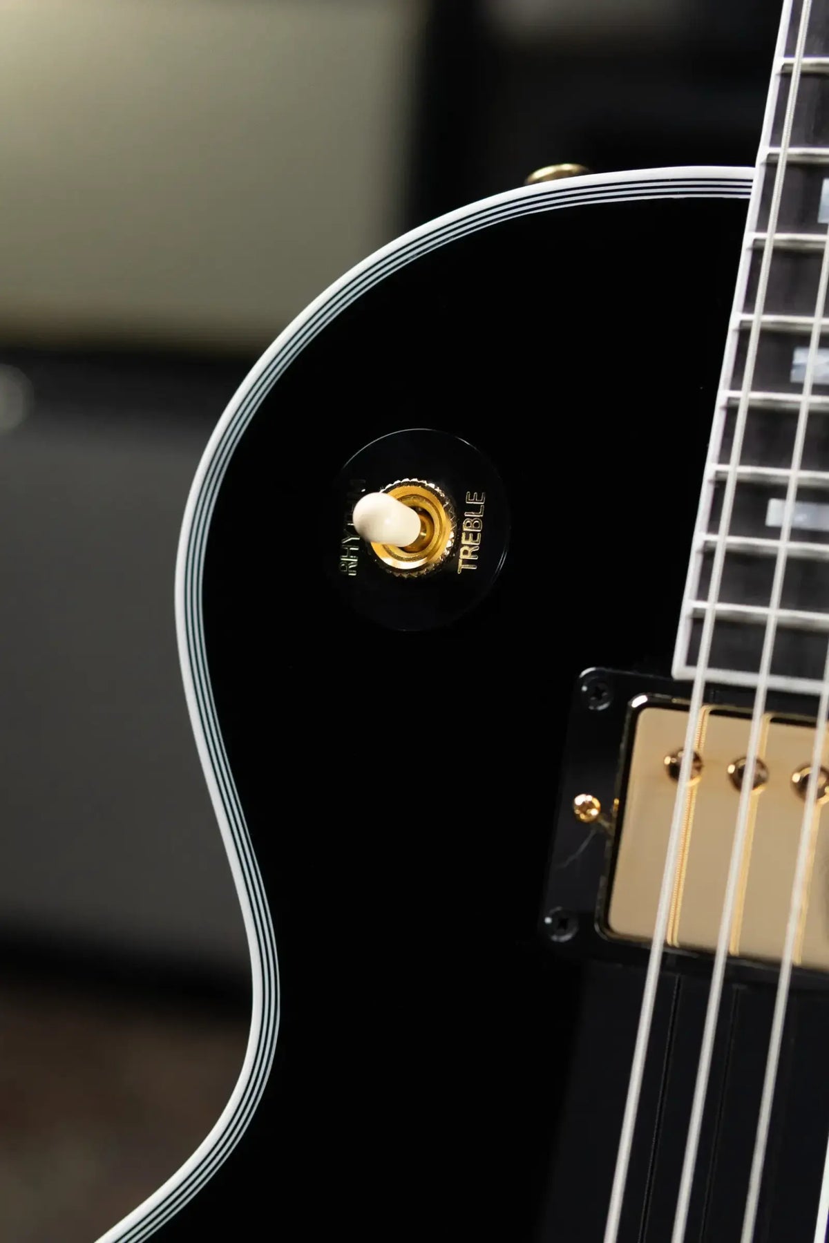 Gibson Custom Shop Les Paul Custom Electric Guitar - Gloss Ebony with Hardshell Case