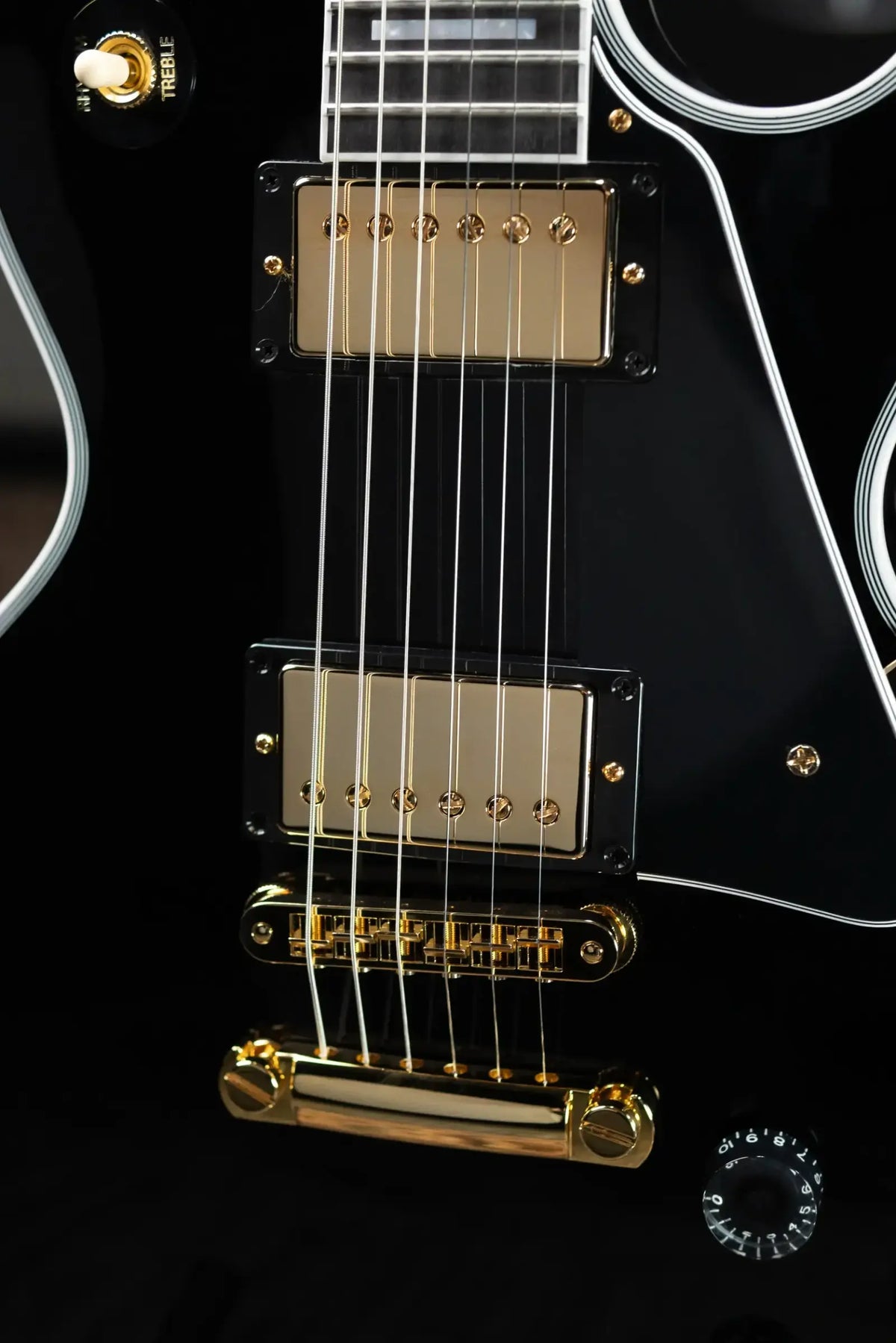 Gibson Custom Shop Les Paul Custom Electric Guitar - Gloss Ebony with Hardshell Case