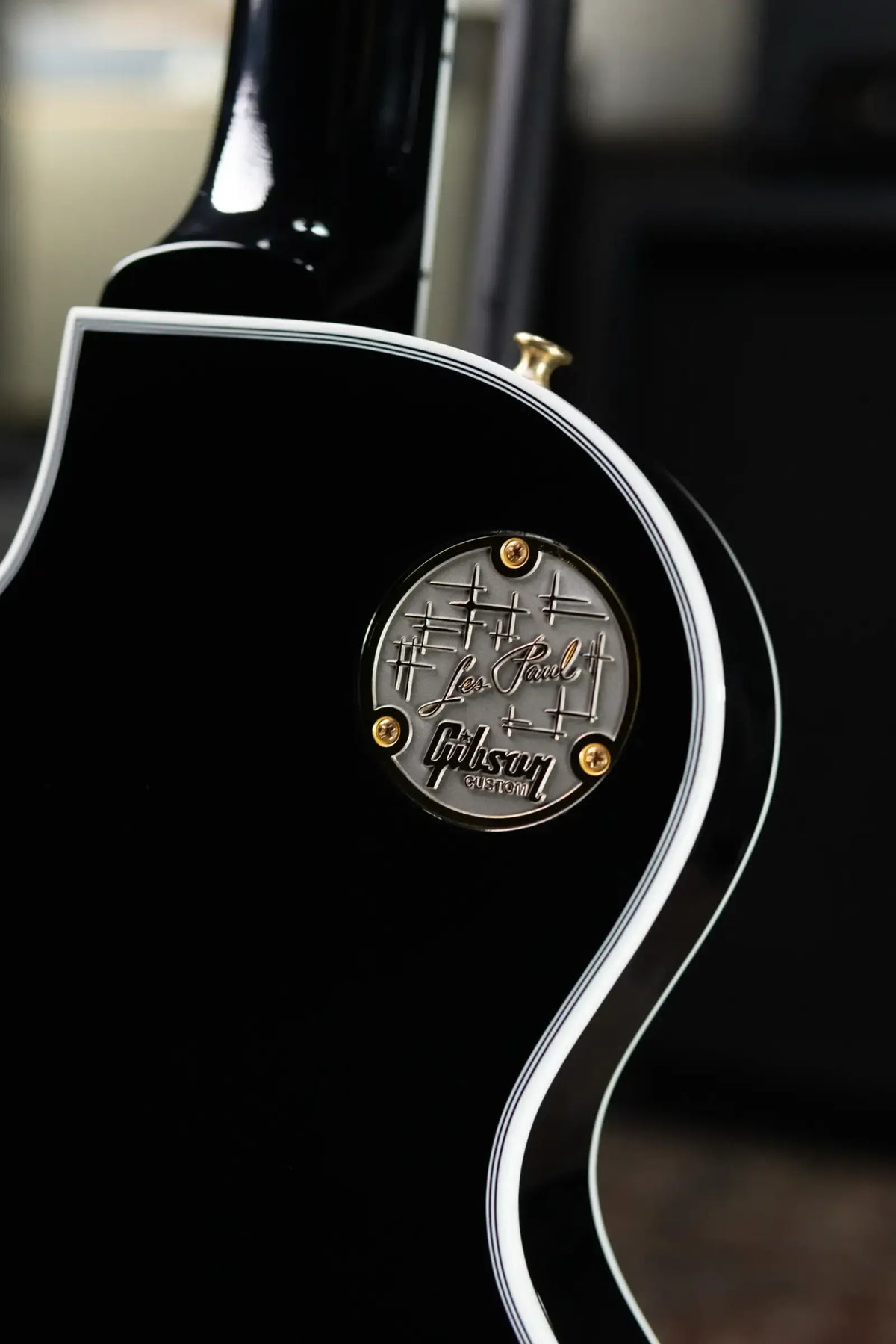 Gibson Custom Shop Les Paul Custom Electric Guitar - Gloss Ebony with Hardshell Case