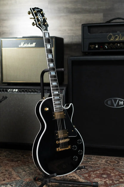Gibson Custom Shop Les Paul Custom Electric Guitar - Gloss Ebony with Hardshell Case