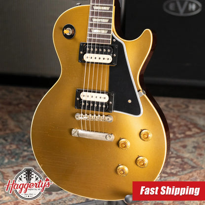Gibson Custom Shop Limited Edition 1957 Les Paul Reissue Murphy Lab Electric Guitar - Goldtop Dark Back Light Aged with Hardshell Case
