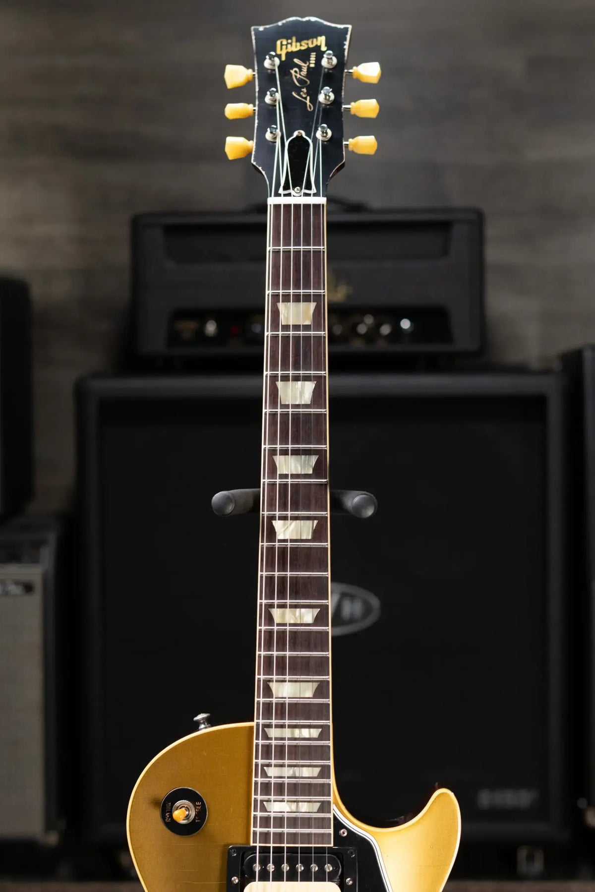 Gibson Custom Shop Limited Edition 1957 Les Paul Reissue Murphy Lab Electric Guitar - Goldtop Dark Back Light Aged with Hardshell Case