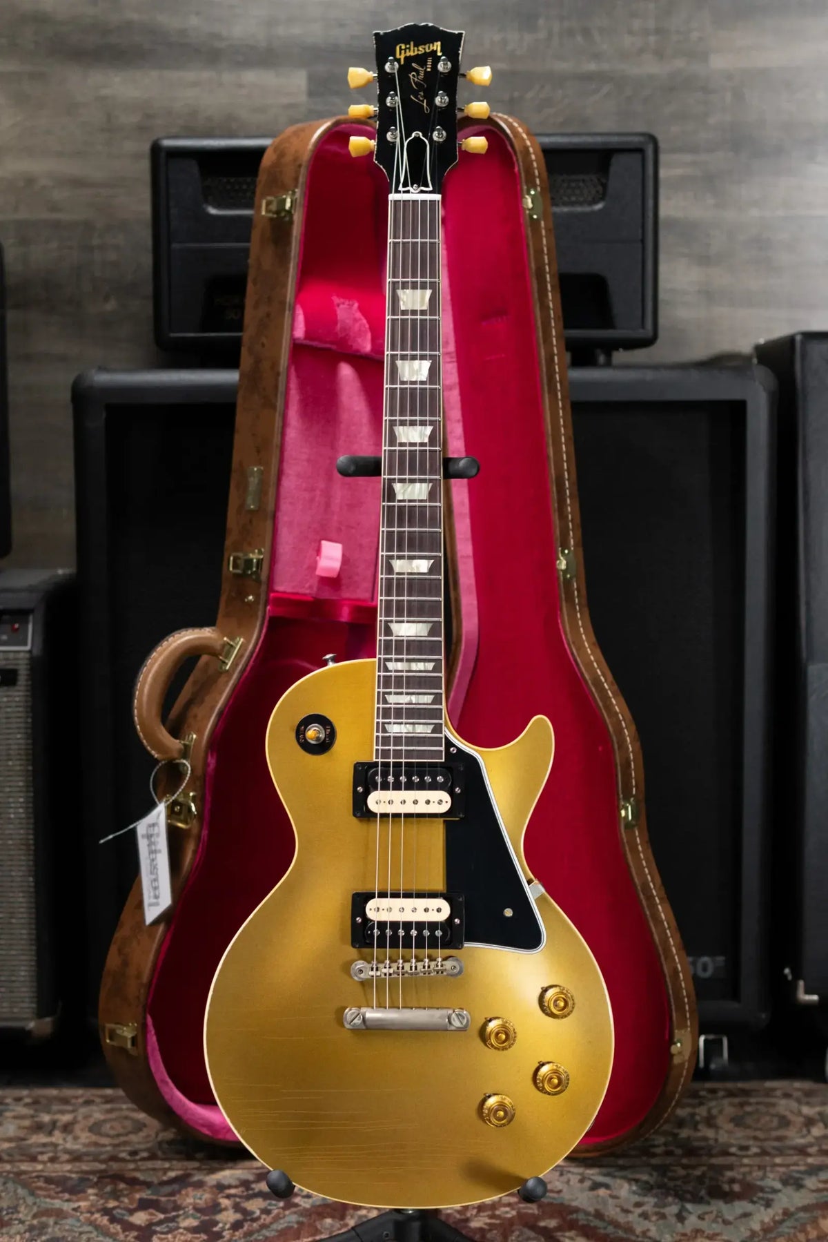Gibson Custom Shop Limited Edition 1957 Les Paul Reissue Murphy Lab Electric Guitar - Goldtop Dark Back Light Aged with Hardshell Case