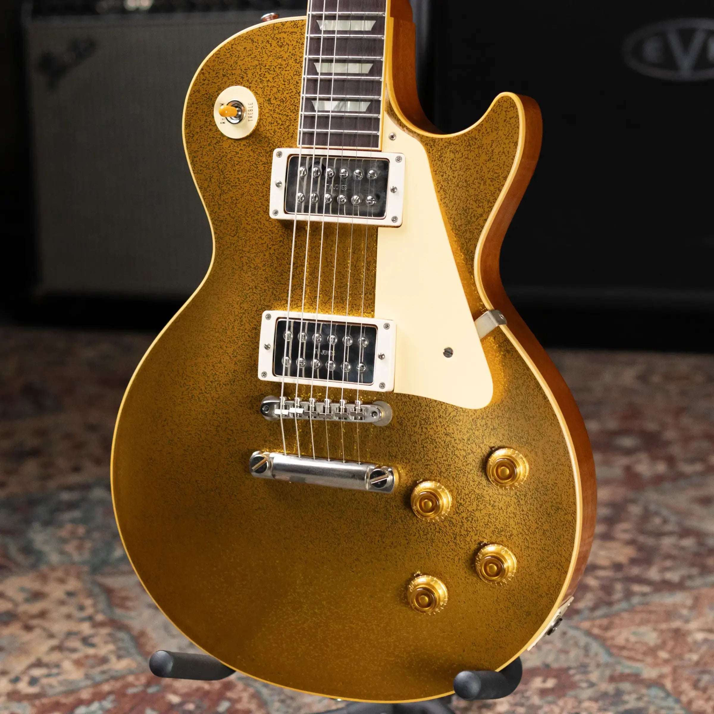 Gibson Custom Shop Limited Edition 1957 Les Paul Standard VOS Electric Guitar - Gold Sparkle with Hardshell Case