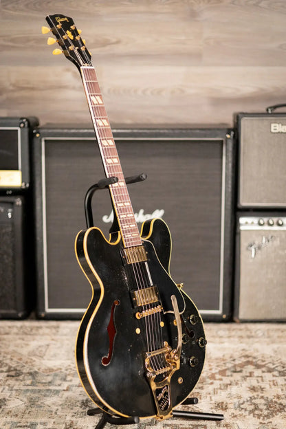 Gibson Custom Shop Limited Edition 1959 ES-345 Varitone Bigsby Reissue Murphy Lab Semi-Hollow Electric Guitar - Ebony Heavy Aged with Hardshell Case