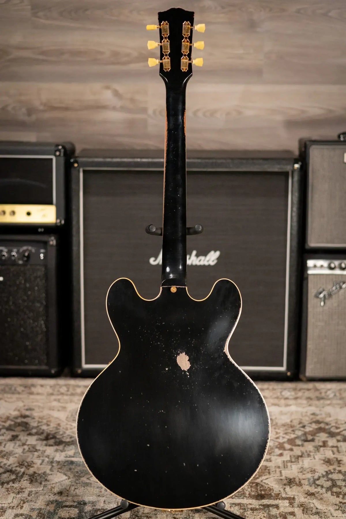Gibson Custom Shop Limited Edition 1959 ES-345 Varitone Bigsby Reissue Murphy Lab Semi-Hollow Electric Guitar - Ebony Heavy Aged with Hardshell Case