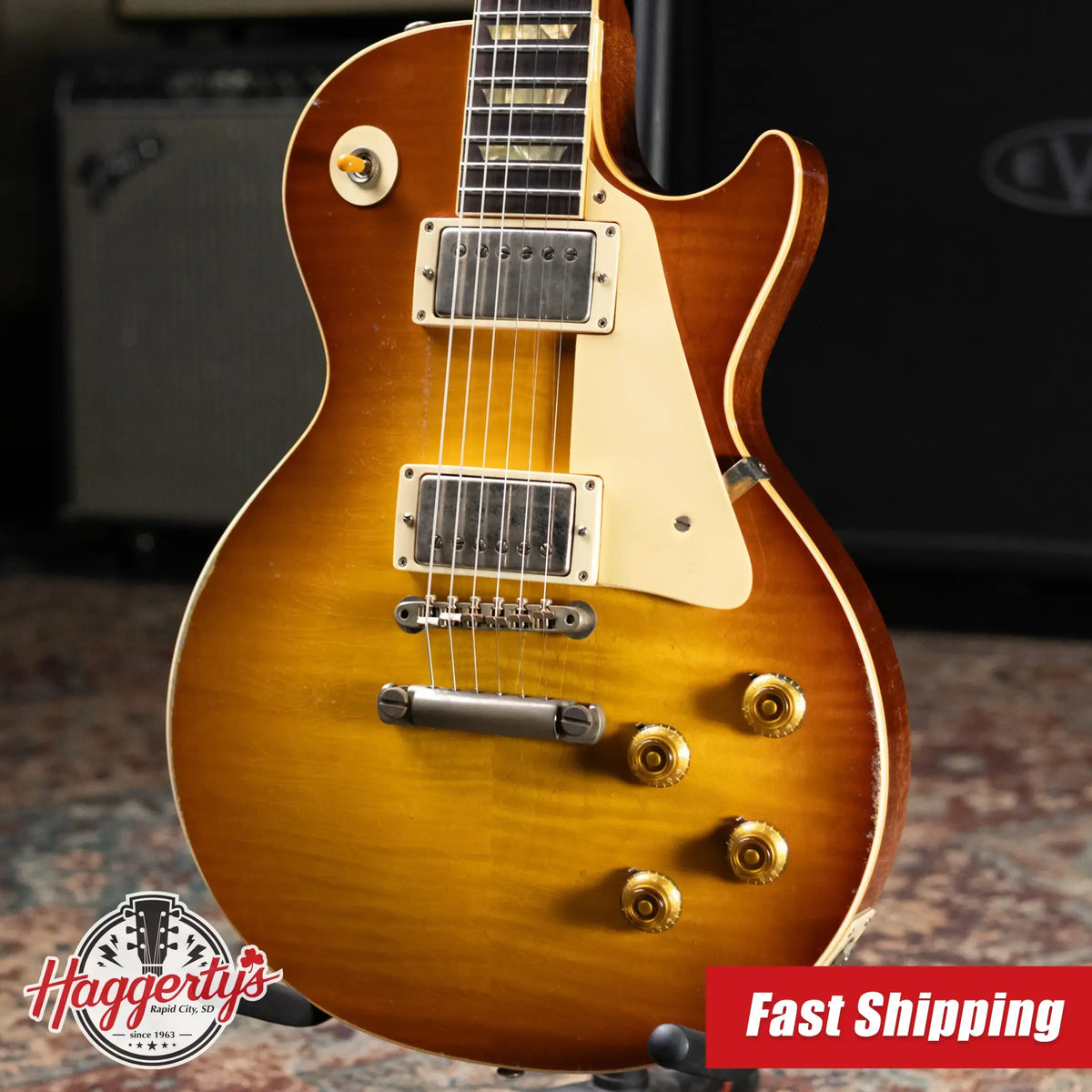 Gibson Custom Shop Limited Edition 1959 Les Paul Standard Reissue Murphy Lab Electric Guitar - Faded Peach Burst Heavy Aged with Hardshell Case