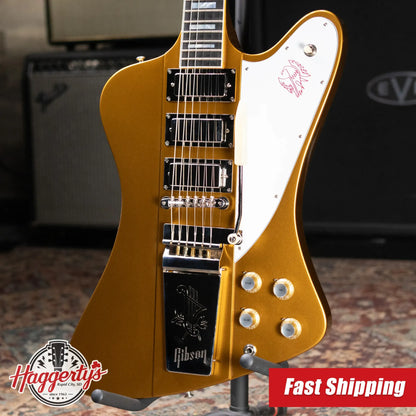Gibson Custom Shop Limited Edition 1963 Firebird VII Maestro Electric Guitar - Double Gold Gloss with Hardshell Case