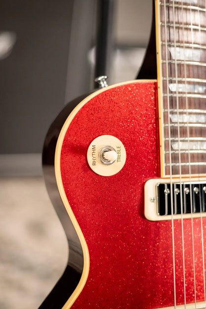 Gibson Custom Shop Limited Edition 1976 Les Paul Deluxe Reissue Electric Guitar - Red Sparkle VOS with Hardshell Case