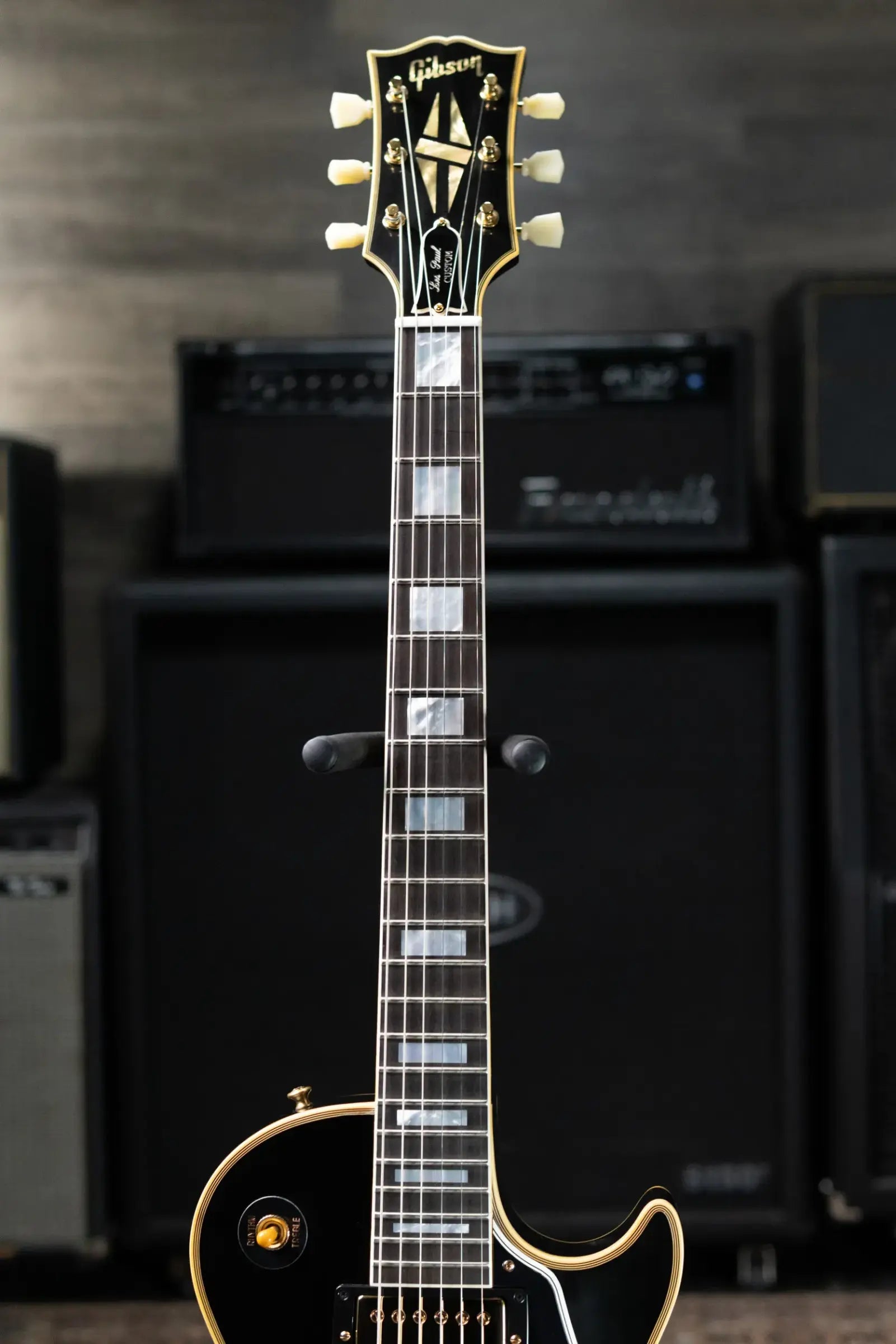 Gibson Custom Shop Made 2 Measure 1957 Les Paul Custom VOS Electric Guitar - Ebony with Hardshell Case