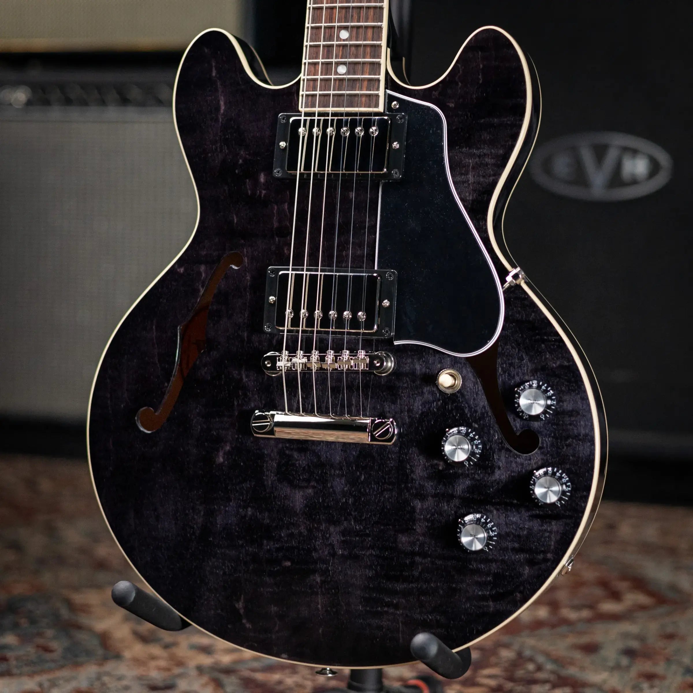 Gibson ES-339 Semi-Hollow Electric Guitar - Transparent Ebony with Hardshell Case