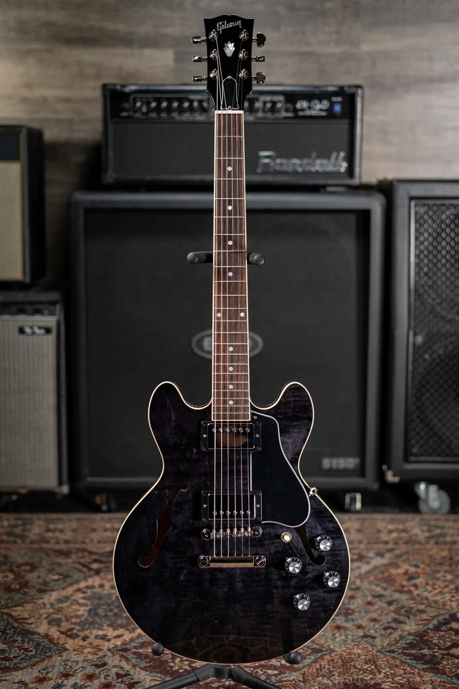 Gibson ES-339 Semi-Hollow Electric Guitar - Transparent Ebony with Hardshell Case