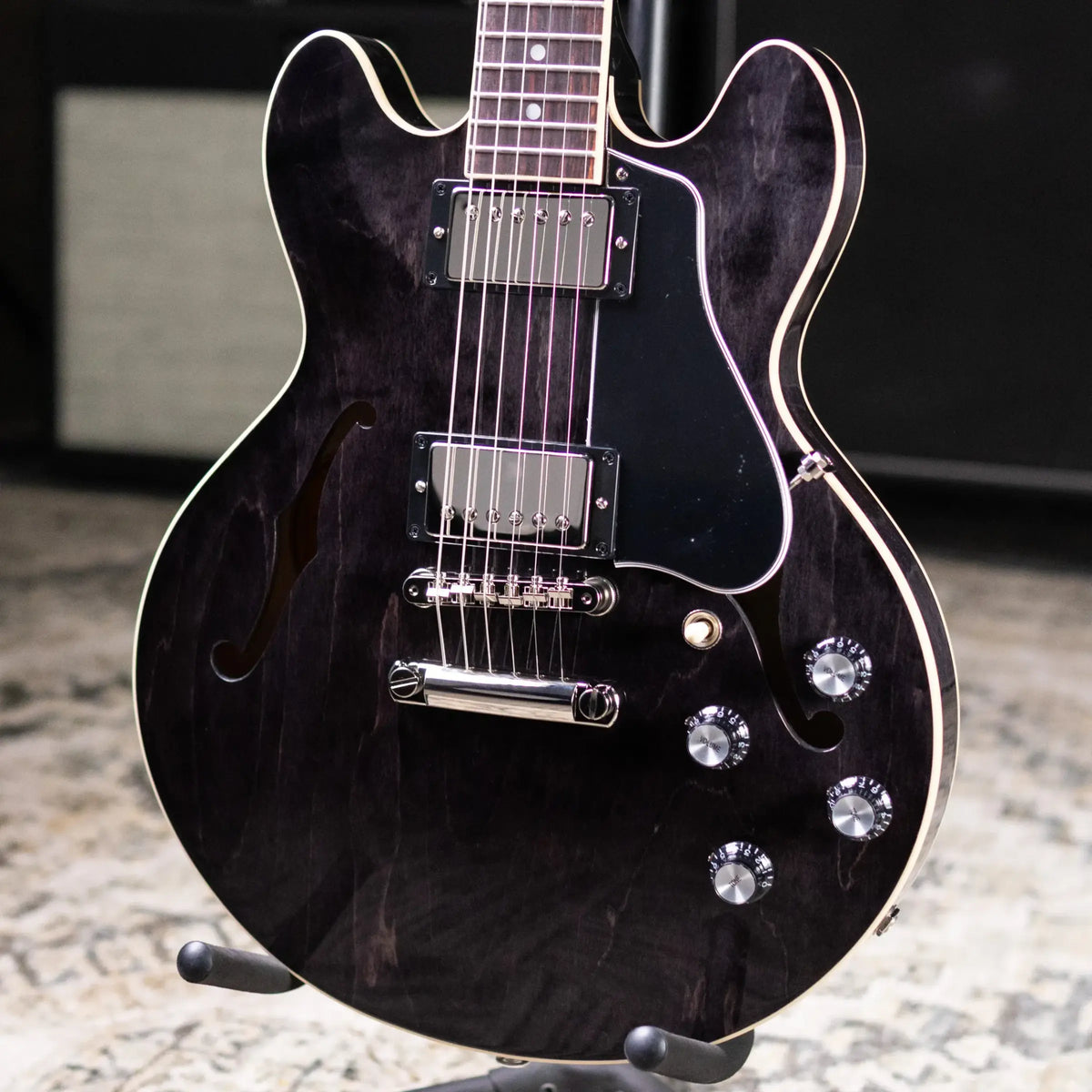 Gibson ES-339 Semi-Hollow Electric Guitar - Transparent Ebony with Hardshell Case