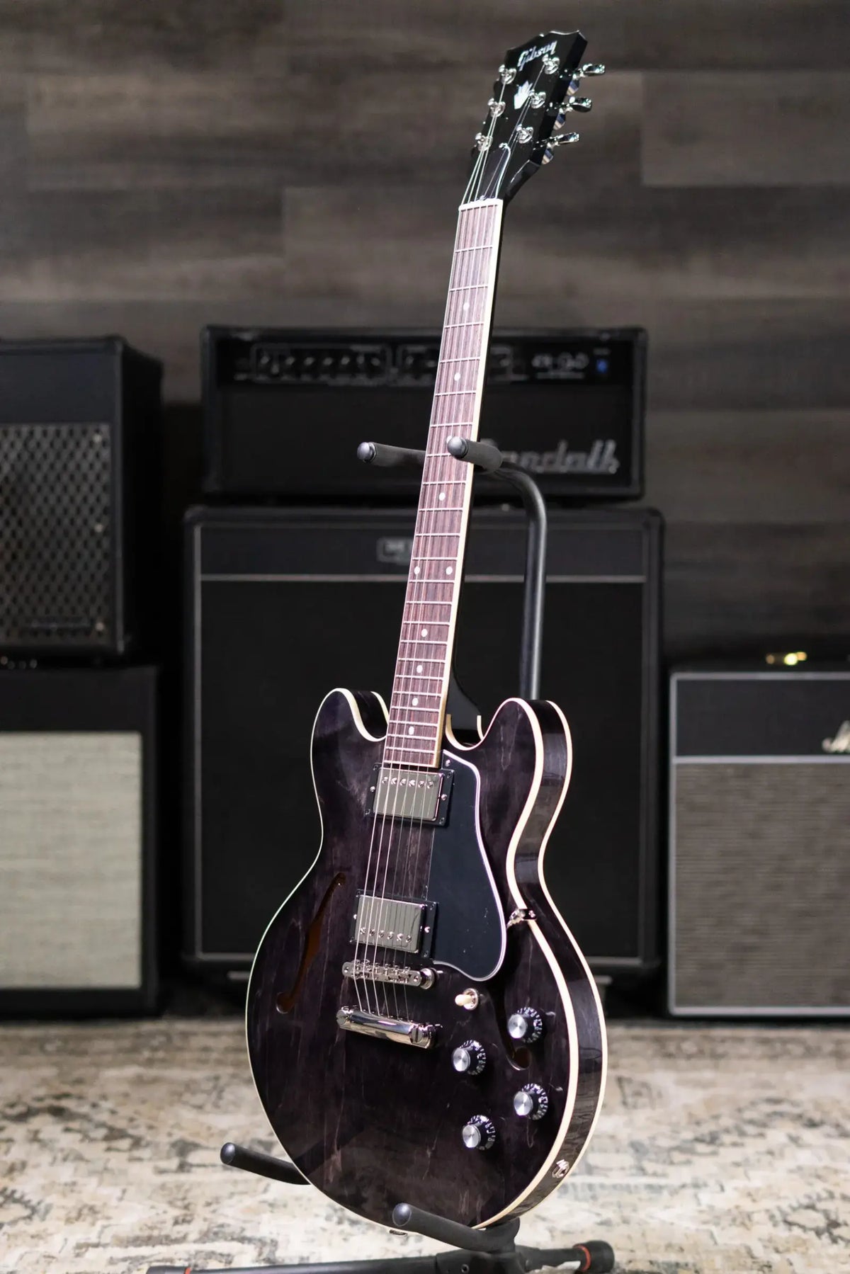 Gibson ES-339 Semi-Hollow Electric Guitar - Transparent Ebony with Hardshell Case