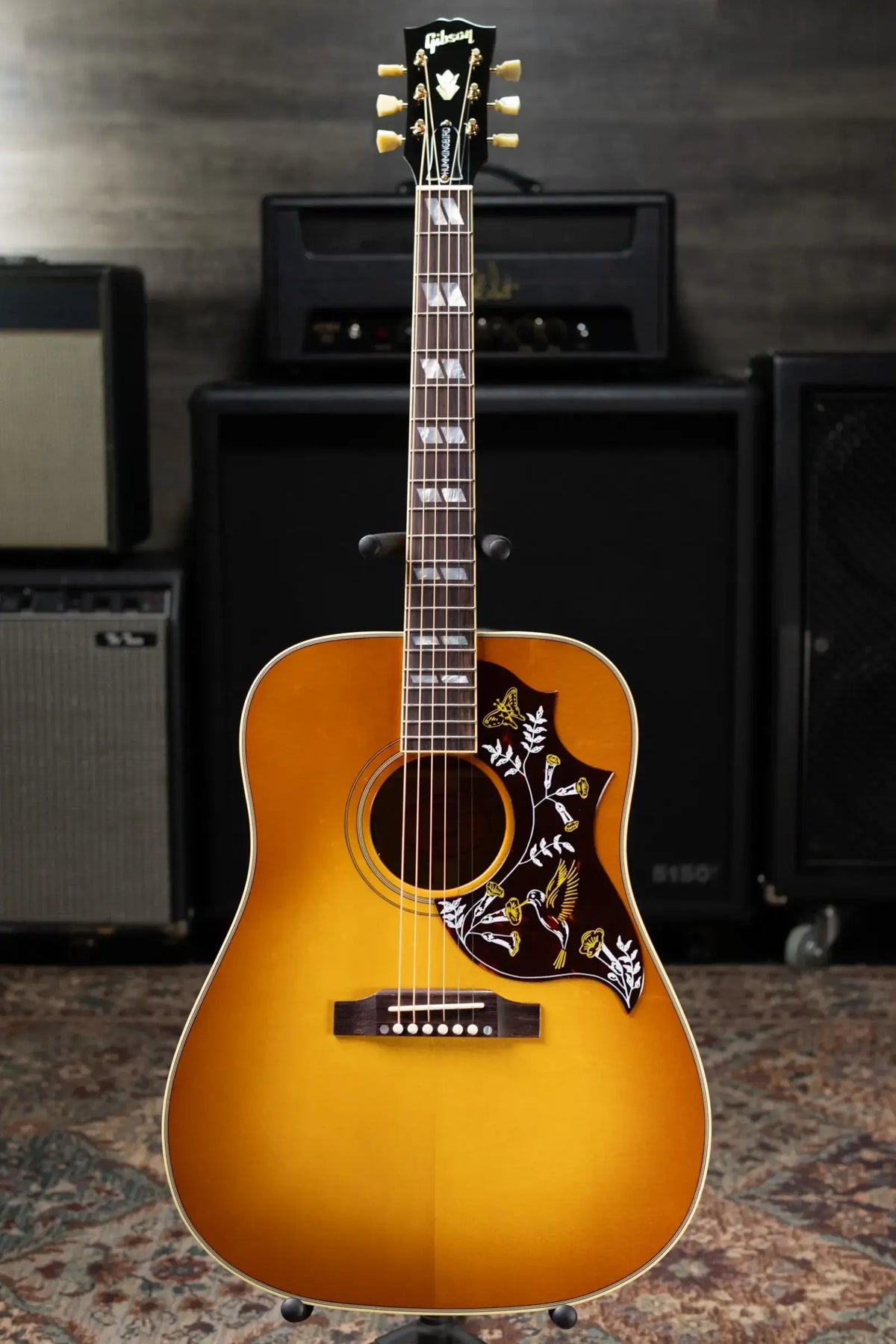 Gibson Hummingbird Original HiFi DNA Acoustic/Electric Guitar - Heritage Cherry Sunburst with Hardshell Case