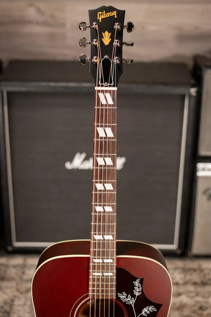 Gibson Hummingbird Special Dreadnought Acoustic/Electric Guitar - Satin Wine Red with Gig Bag