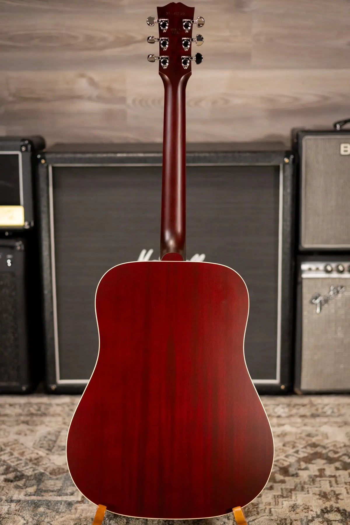 Gibson Hummingbird Special Dreadnought Acoustic/Electric Guitar - Satin Wine Red with Gig Bag