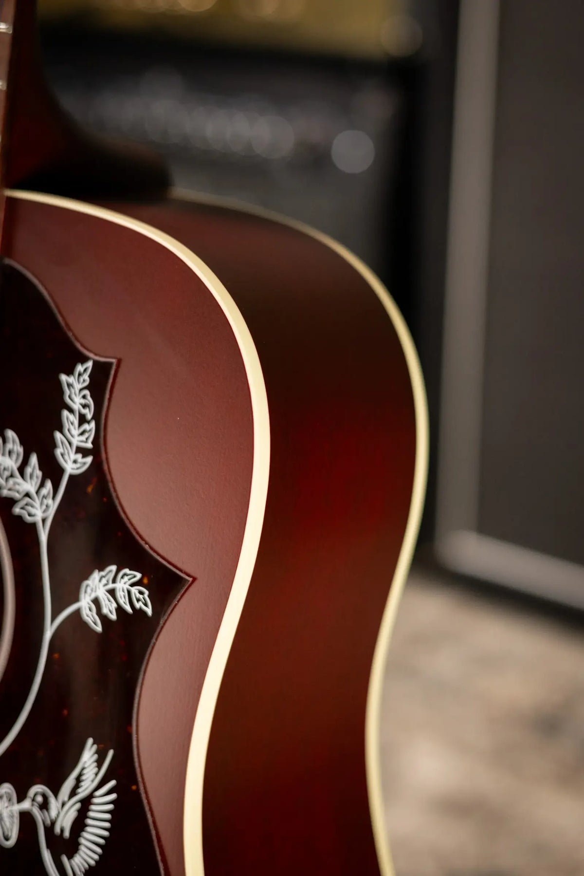 Gibson Hummingbird Special Dreadnought Acoustic/Electric Guitar - Satin Wine Red with Gig Bag